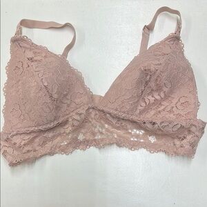 Lace Nursing Bra in Blush Pink XL